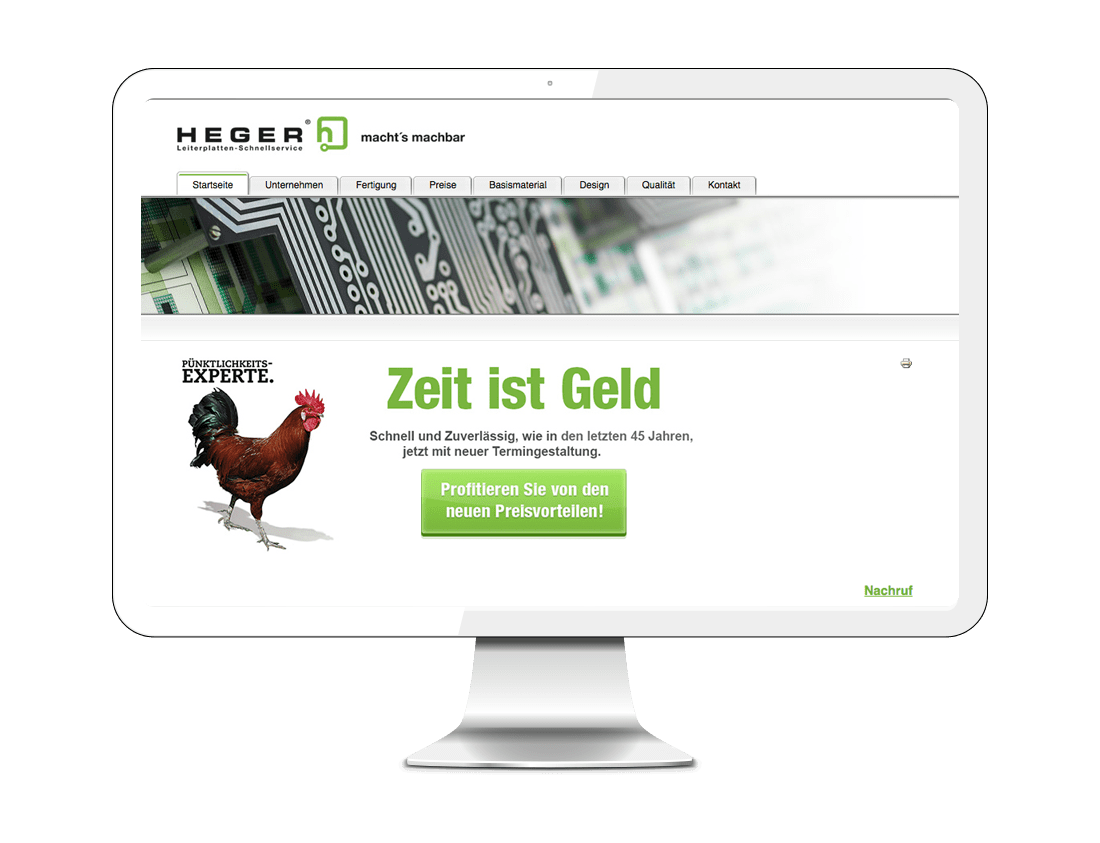 Website HEGER GmbH